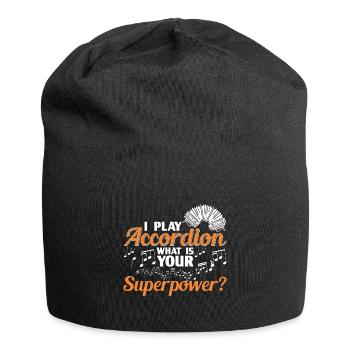 Akkordeon Polka Ziehharmonika Quetschkommode - Jersey-Beanie - Schwarz - Vorne