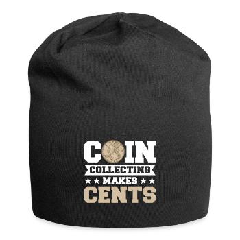 Coin Collector Numismatics Coin Collecting Coin Collection - Jersey Beanie - black - Front