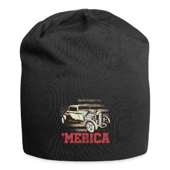 Merica | Vintage Car - Jersey-Beanie - Schwarz - Vorne