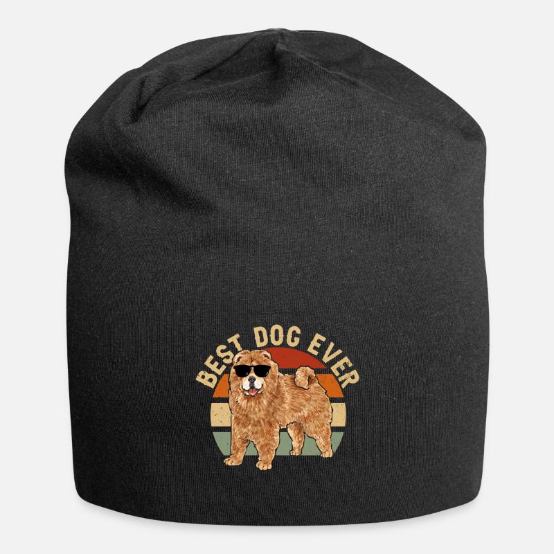 Chow Chow Dog - Jersey Beanie - black