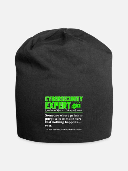 Cybersecurity Hacker IT-Sicherheit - Jersey-Beanie - Schwarz