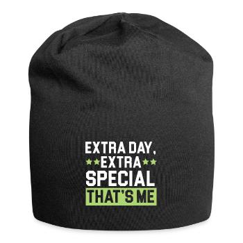 Happy Birthday Leap Year February 29 Leap Day - Jersey Beanie - black - Front