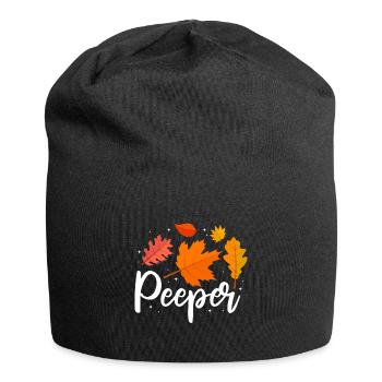 Peeper Fall Leaves Collecting Leaf Peeping - Jersey-Beanie - Schwarz - Vorne