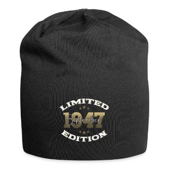 77th Birthday Original September 1947 Volume 47 - Jersey Beanie - black - Front