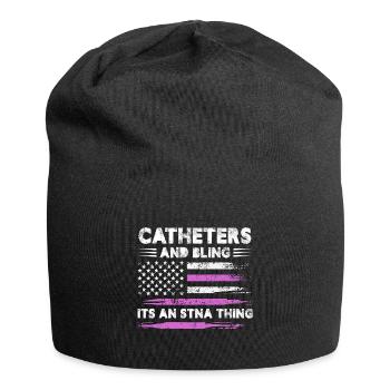 cathéter et bling est une chose stna Design pour un - Bonnet en jersey - noir - Devant