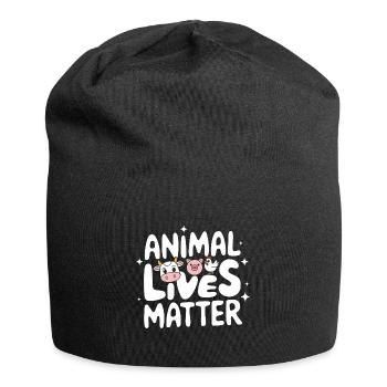 Vegetarian Vegan Veggie Vegetarian - Jersey Beanie - black - Front