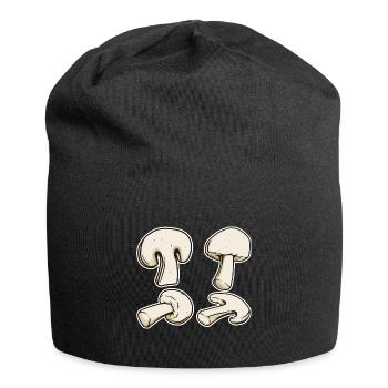 Champignon Kostüm Pilz Klamotten Karneval Pilze - Jersey-Beanie - Schwarz - Vorne