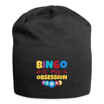 Jeu de bingo Bingo est mon obsession Bingo - Bonnet en jersey - noir - Devant