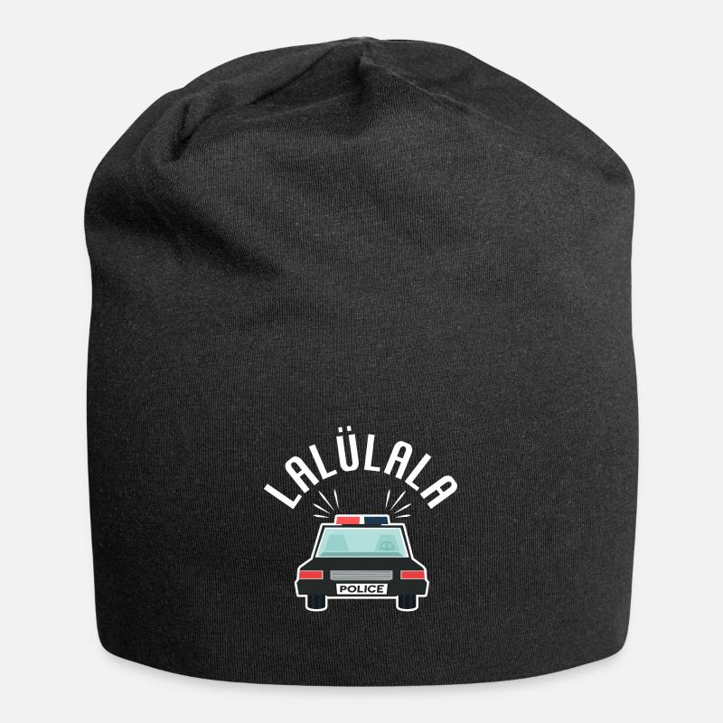 Polizei Kinder Polizeiauto Tatütata - Jersey-Beanie - Schwarz