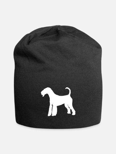 Airedale Terrier Hund - Airedale Terrier - Jersey-Beanie - Schwarz