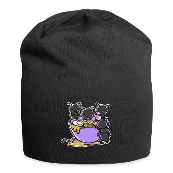 Süße Ameisen essen Ramen Suppe - Jersey-Beanie - Schwarz - Vorne