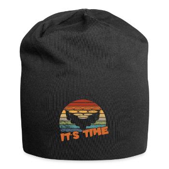 It's Time / Bierpong - Jersey-Beanie - Schwarz - Vorne