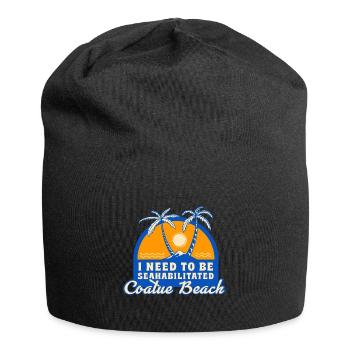I Need To Be Seahabilitated Coatue Beach Summer - Jersey-Beanie - Schwarz - Vorne