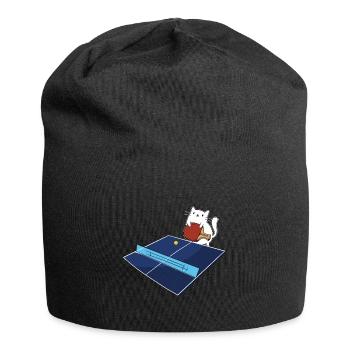 Tischtennis Outfit Damen Katze - Jersey-Beanie - Schwarz - Vorne