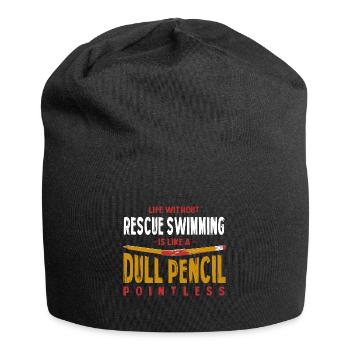 Life Without Rescue Swimming Is Like a Dull - Jersey Beanie - black - Front