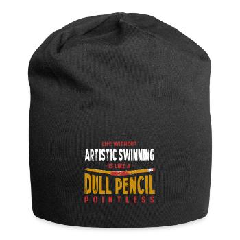 Life Without Artistic Swimming Is Like a Dull - Jersey Beanie - black - Front