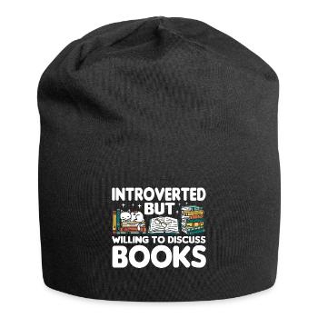 Les amateurs de livres de chats lisent des livres - Bonnet en jersey - noir - Devant