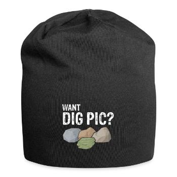 Recherche sur les roches et conception de roches à quartz - Bonnet en jersey - noir - Devant