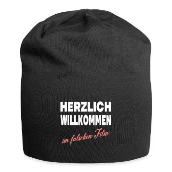 HERZLICH WILLKOMMEN IM FALSCHEN FILM - Jersey-Beanie - Schwarz - Vorne