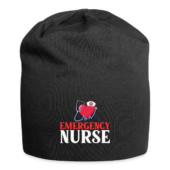 Infirmière d’urgence Premiers soins - Bonnet en jersey - noir - Devant