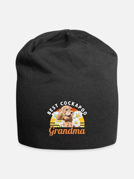 Cockapoo Hund - Jersey-Beanie - Schwarz