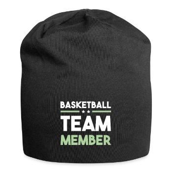 Équipe de basket-ball - Bonnet en jersey - noir - Devant