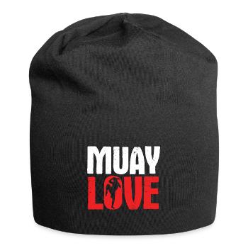 Thaiboxen Muay Thai - Jersey-Beanie - Schwarz - Vorne