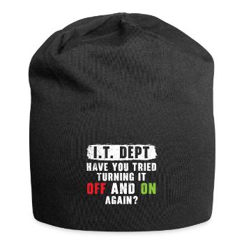 I.T. Dept a essayé de l’éteindre et de le rallumer? - Bonnet en jersey - noir - Devant