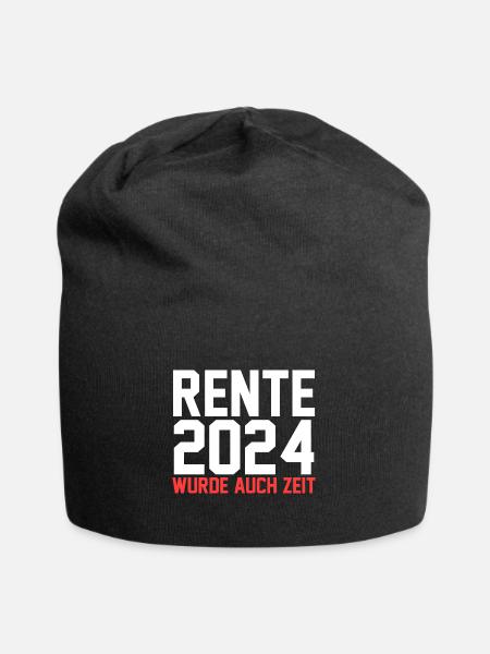 Rentner 2024 Pension Ruhestand Rente - Jersey-Beanie - Schwarz