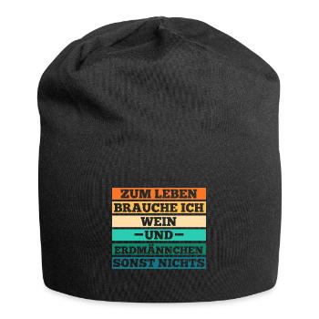 Wein Erdmännchen - Jersey-Beanie - Schwarz - Vorne