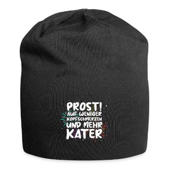 Neujahr Feuerwerk Silvester - Jersey-Beanie - Schwarz - Vorne