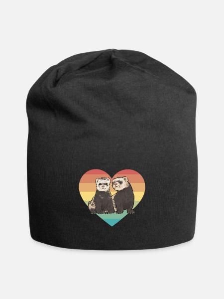 Frettchen Besitzer Frettchen - Jersey-Beanie - Schwarz