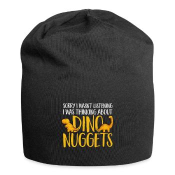 Dino Nuggets Dinosaurier Chicken Nuggets - Jersey-Beanie - Schwarz - Vorne
