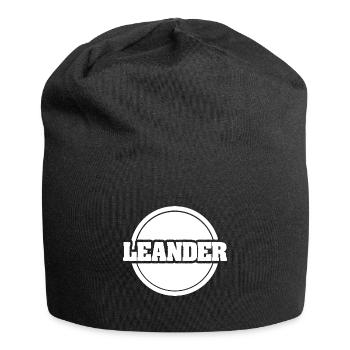 Prénom Leander - Bonnet en jersey - noir - Devant