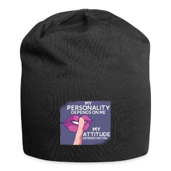 My personality depends on my attitude - Jersey Beanie - black - Front