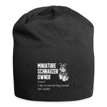 Schnauzer nain Chien Schnauzer - Bonnet en jersey - noir - Devant