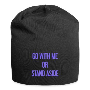 Walk with or aside - Jersey Beanie - black - Front