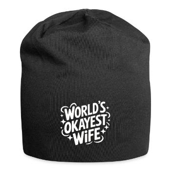 Frau Ehefrau Partnerin Familie Verheiratet - Jersey-Beanie - Schwarz - Vorne