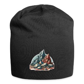 Rocher des montagnes - Bonnet en jersey - noir - Devant
