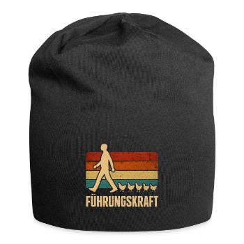 Führungskraft Hühner Landwirt Bauer Geschenkidee - Jersey-Beanie - Schwarz - Vorne