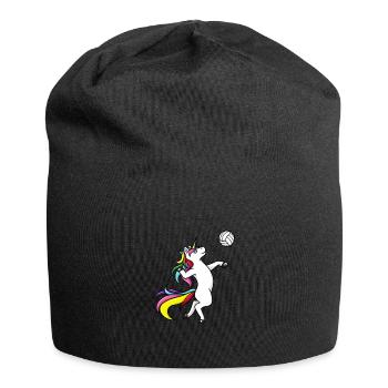 Volleyball unicorn Volleyball player Volleyballer - Jersey Beanie - black - Front