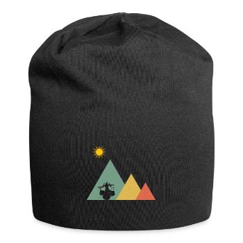 Drums drummer mountains - Jersey Beanie - black - Front