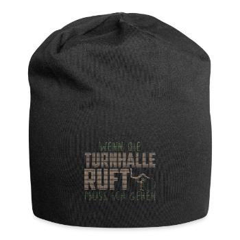WENN DIE TURNHALLE RUFT MUSS ICH GEHEN ASCII - Jersey-Beanie - Schwarz - Vorne
