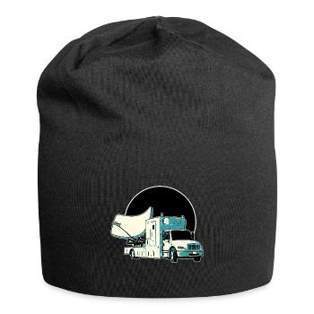 Satellite Truck Illustration - Jersey Beanie - black - Front
