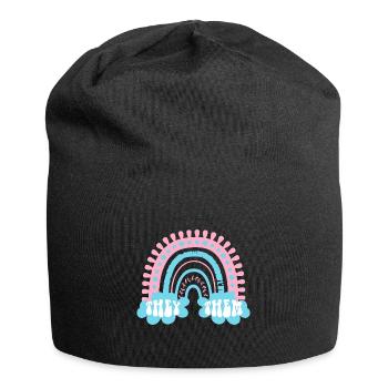 You Trans Pronouns Transgender Boho Rainbow - Jersey Beanie - black - Front
