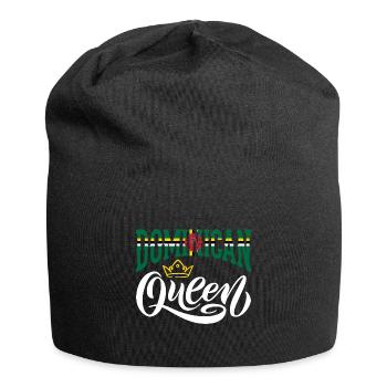 Dominican Queen Dominica Dominican Dominica Flag - Jersey Beanie - black - Front