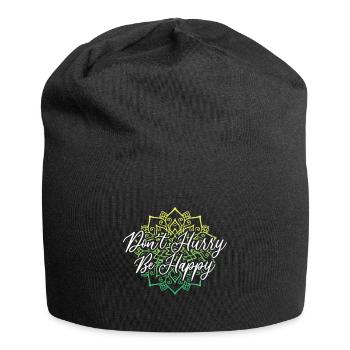 Dont Hurry Be Happy Namaste Yoga Meditation - Jersey-Beanie - Schwarz - Vorne