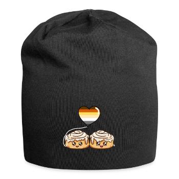 Cinnamon Roll Couple Gay Bear Pride - Jersey Beanie - black - Front