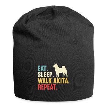 Akita Inu américain - Bonnet en jersey - noir - Devant
