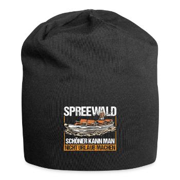 Spreewald schöner kann man nicht Urlaub machen - Jersey-Beanie - Schwarz - Vorne